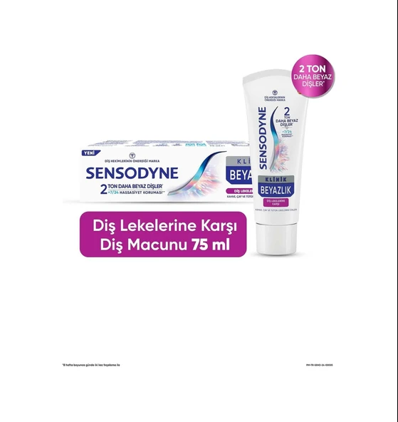 Sensodyne Klinik Beyazlık Diş Lekelerine Karşı Diş Macunu 75 ML - Resim 2