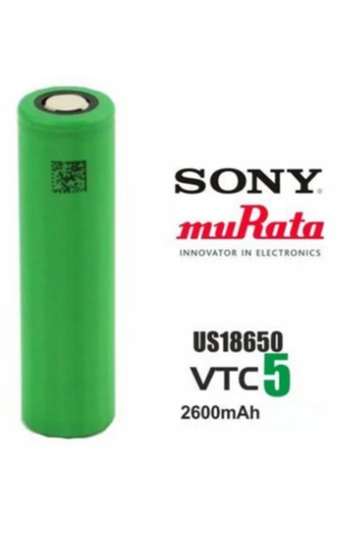 Sony Murata Vtc5 18650 3.7 Volt 2600 Mah Li-on Şarjlı Pil - Vtc 5