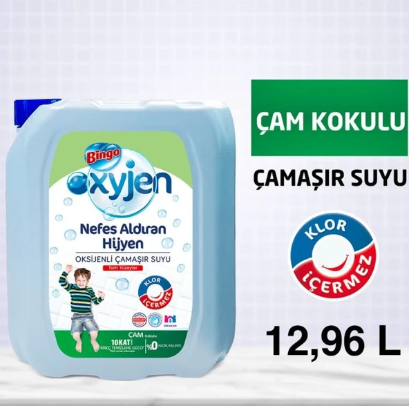 Bingo Oksijen Çam Kokulu Çamaşır Suyu 4 x 3240 ML ürün görseli 1