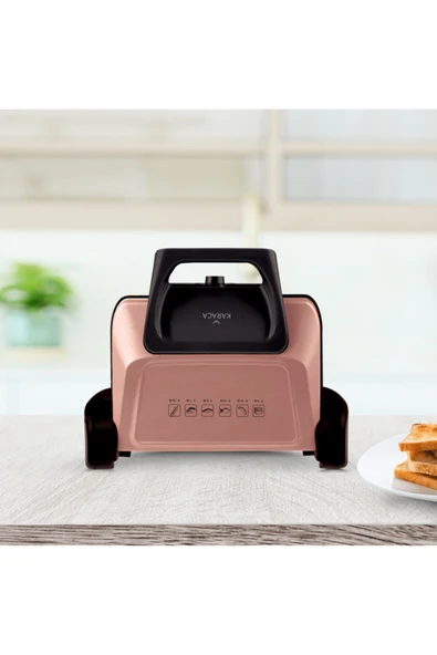 Karaca Future Plus Biodiamond Antibakteriyel Rosegold Tost Makinesi ürün görseli