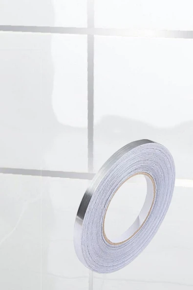 Fayans Arası Şerit Dekoratif Yapışkan Gümüş Bant Kaplama 50 mt - 4