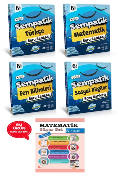 6.Sınıf Maarif Türkçe-Matematik-Fen Bilimleri-Sosyal Bilgiler Sempatik Soru Bankası Seti 2025-2026 ürün görseli 1