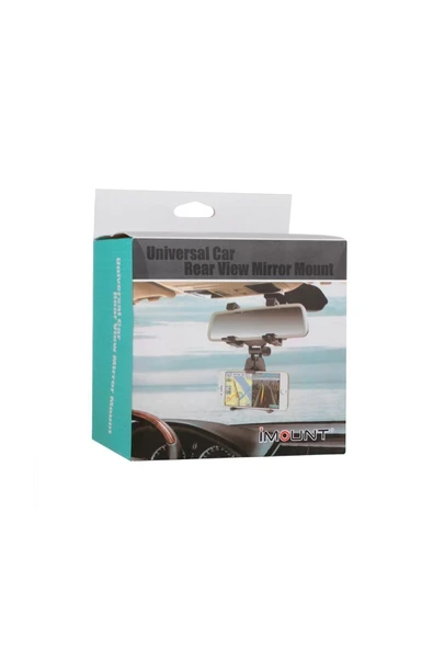 Etech iMount Araç İçi Dikiz Aynası Telefon ve Navigasyon Tutucu Siyah - 5