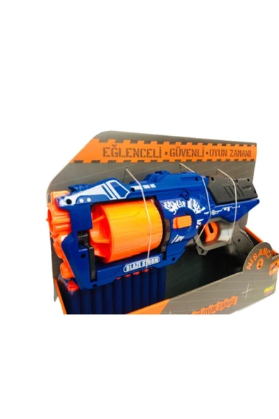 Prestij Oyuncak Sünger Mermi Atan Nerf Nişancı 2 Oyuncak Tabanca 20 Mermi Nerf - 8