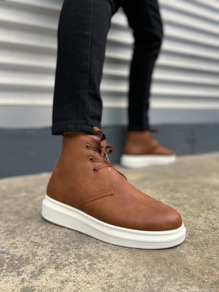 JET-207 Oslo Bağcıklı Ortopedik Taban Cilt Erkek Spor Bot CBT - Taba ürün görseli