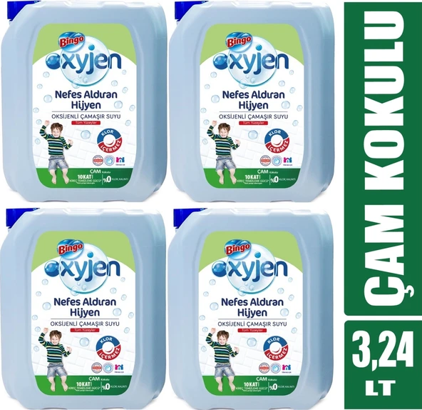 Bingo Çamaşır Suyu 3240ML Oksijenli Çam Kokulu (4 Lü Set) ürün görseli