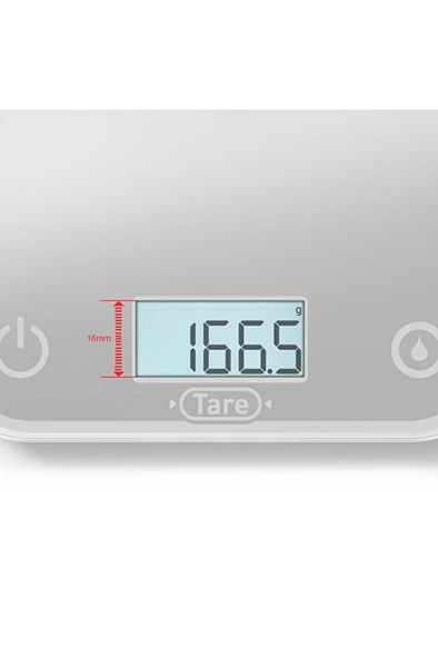 Optiss Gümüş Elektronik Mutfak Tartısı - 5