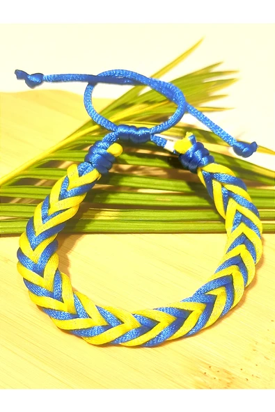 Monalisa Home İpli Sarı Lacivert Bileklik ürün görseli 1