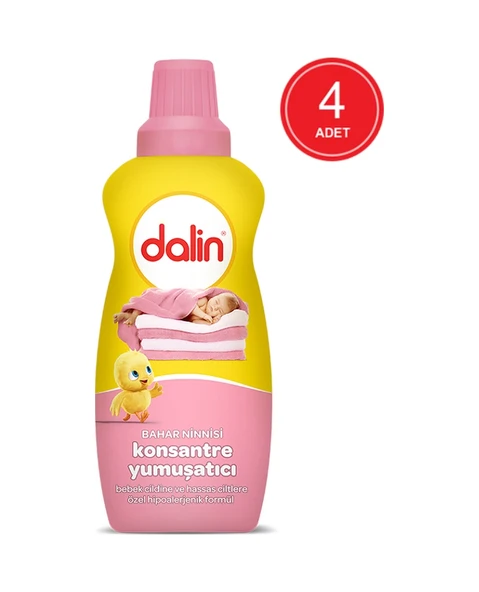 Dalin Bahar Ninnisi Hipoalerjenik Konsantre Çamaşır Yumuşatıcı 50 Yıkama 4 x 1200 ML ürün görseli