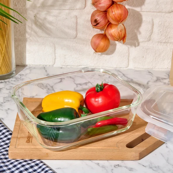 Freshlock Dikdörtgen Jumbo Cam Saklama Kabı 4800 ml - 017 ürün görseli