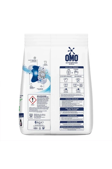 Omo Active Oxygen Beyazlar İçin Toz Çamaşır Deterjanı 6 KG - Resim 3