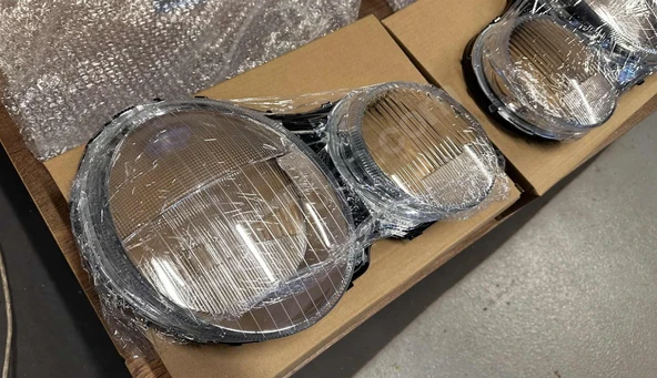 Mercedes W210 1995-1999 Xenon Uyumlu Far Camı Seti (Çizgisiz Tip - Makyajsız Model) - Resim 2