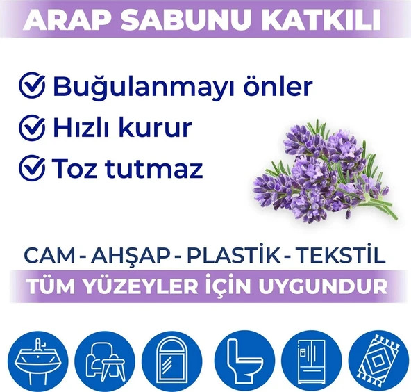 Bingo Clean Yüzey Temizlik Havlusu Lavanta Kokulu Beyaz 12 x 96 Yaprak - Resim 5