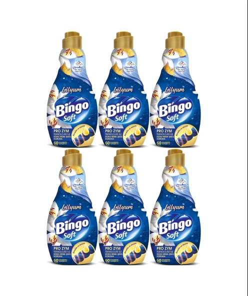 Bingo Soft Çamaşır Yumuşatıcı Konsantre 1440ml Lilyum 6 Lı Set 6'lı Set