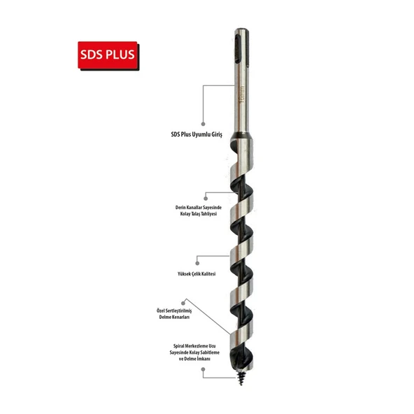 Eratool Sds Plus Ağaç 8*460 Delme ERA55591 Eratool - 2