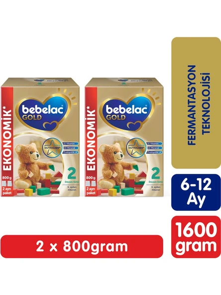 Bebelac Gold 2 Devam Sütü 800 gr 2 Adet ürün görseli 1