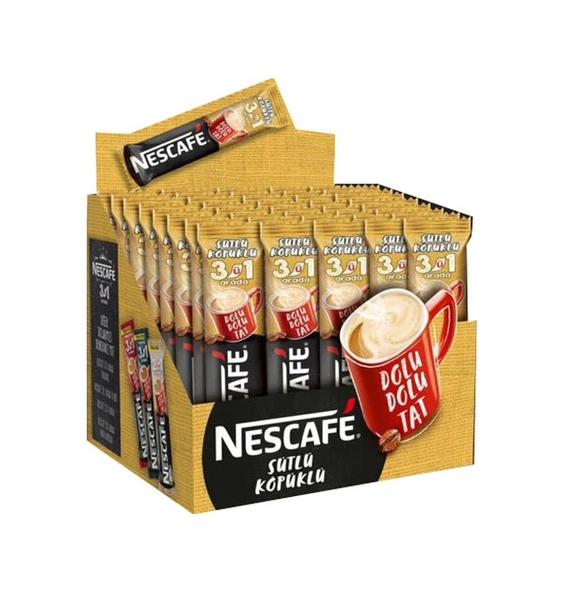 Nescafe 3'ü 1 Arada Sütlü Köpüklü Kahve 48 x 17.4 G - Resim 2