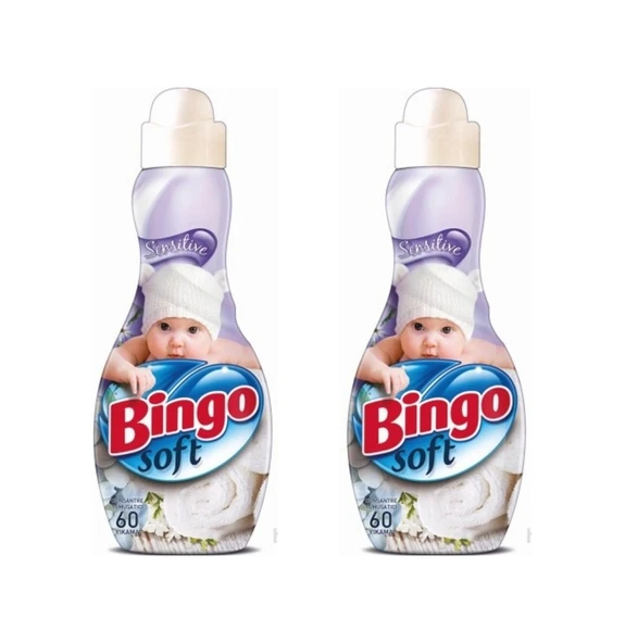 Bingo Soft Konsantre Çamaşır Yumuşatıcısı Sensitive 2 x 1440 ML