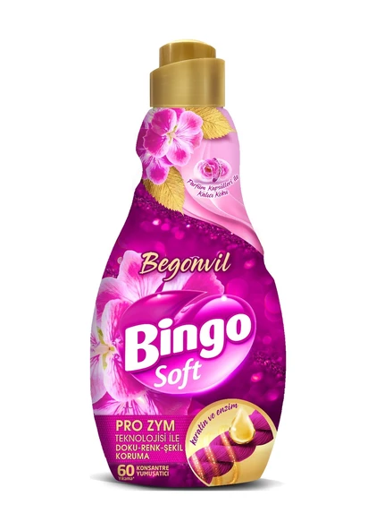 Bingo Soft Çamaşır Yumuşatıcı Konsantre 1440ml Begonvil 3lü Set 3'lü Set - 2