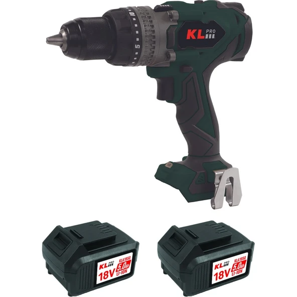 KL Pro  KLDM18BHX-50 18V/5.0AH. 150NM Kömürsüz Çift Akülü Şarjlı Darbeli Matkap ürün görseli 1