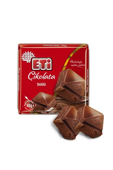 Çikolata Sütlü Kare 60 g x 10 Adet - Resim 3