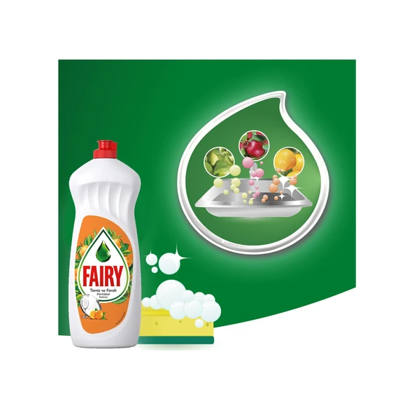 Fairy Portakal Kokulu Sıvı Bulaşık Deterjanı 4 x 650 ML - Resim 7