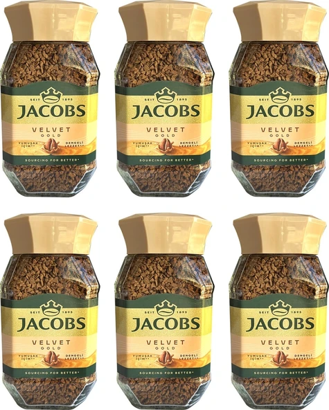 Jacobs Velvet Gold 100 Gr Çözünebilir Kahve X 6 Adet Çözünebilir ürün görseli 1