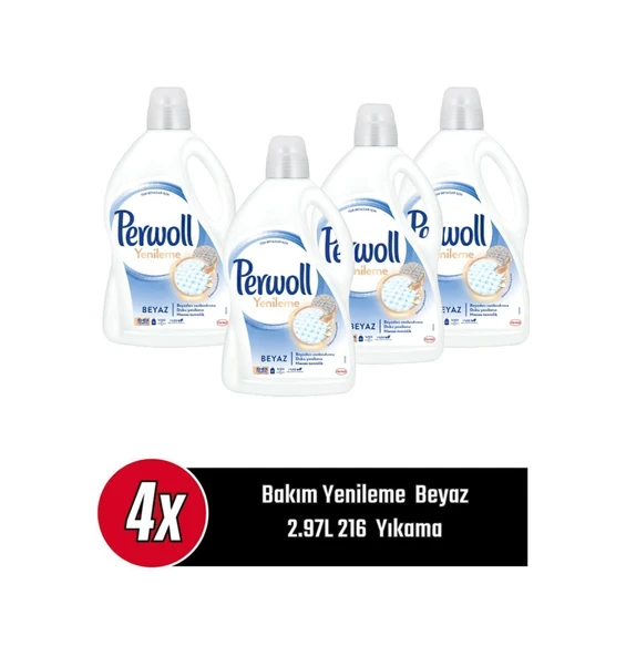 Perwoll Beyazlar Sıvı Çamaşır Deterjanı 4 x 2970 ML ürün görseli