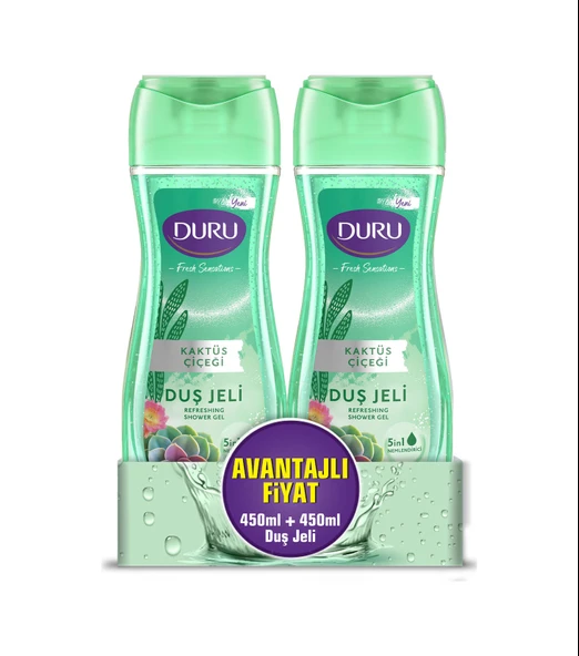 Duru Fresh Sensations Kaktüs Çiçeği Duş Jeli 2 x 450 ML ürün görseli 1
