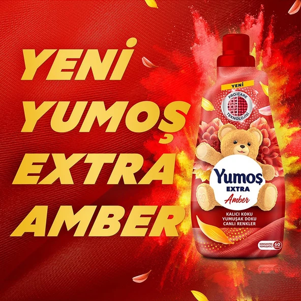 Yumoş Extra Canlı Renkler Amber + Hanımeli + Orkide Çamaşır Yumuşatıcısı 3 x 1440 ML - 3