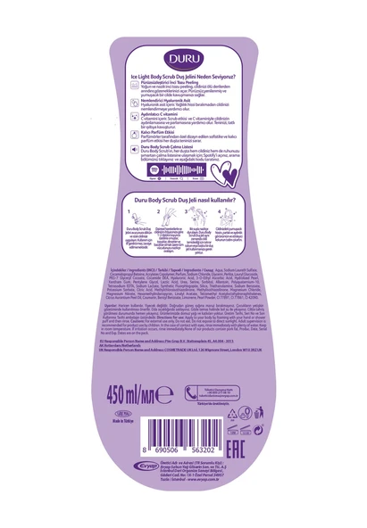 Duru Body Scrub Pınk Delıght & Ice Lıght Duş Jeli 4x450 Ml Diğer - 2
