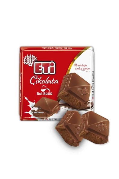 Çikolata Bol Sütlü Kare 60 g x 6 Adet - Resim 3