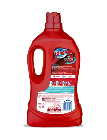 Bingo Renkliler Sıvı Çamaşır Deterjanı 67 Yıkama 2 x 4 L - Resim 3