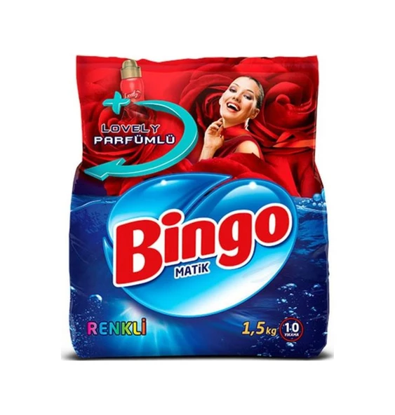 Bingo Matik Konsantre Renkli Toz Çamaşır Deterjanı 1500 G ürün görseli