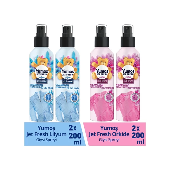 Yumoş Jet Fresh Lilyum 2 x 200 ML + Orkide 2 x 200 ML