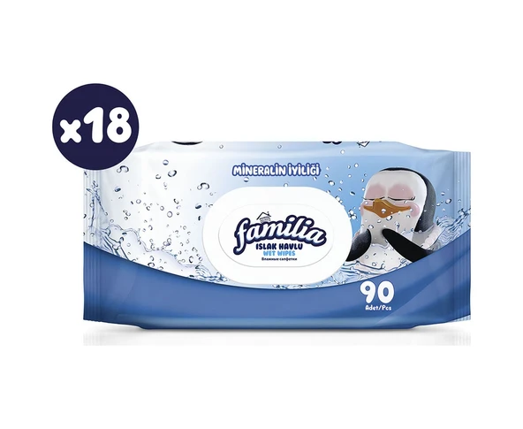 Familia Islak Havlu Mineralli 18x90lı (1620 Yaprak) ürün görseli