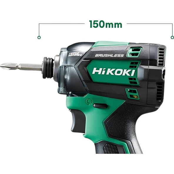 Hikoki WH18DC-2.0 18V/2.0AH 210NM Çift Akülü Şarjlı Darbeli Vidalama - Resim 2