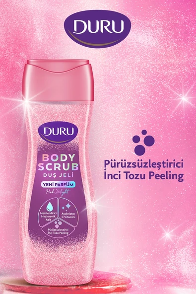 Duru Body Scrub Pink Delight & Ice Light Duş Jeli 2x450 Ml Diğer - 4