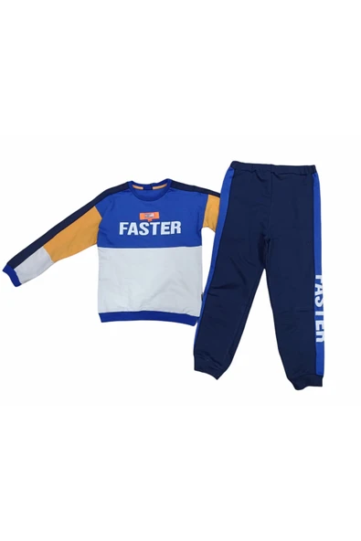 İrem Çocuk Giyim Erkek Çocuk Yazı Desenli Eşofman Takımı