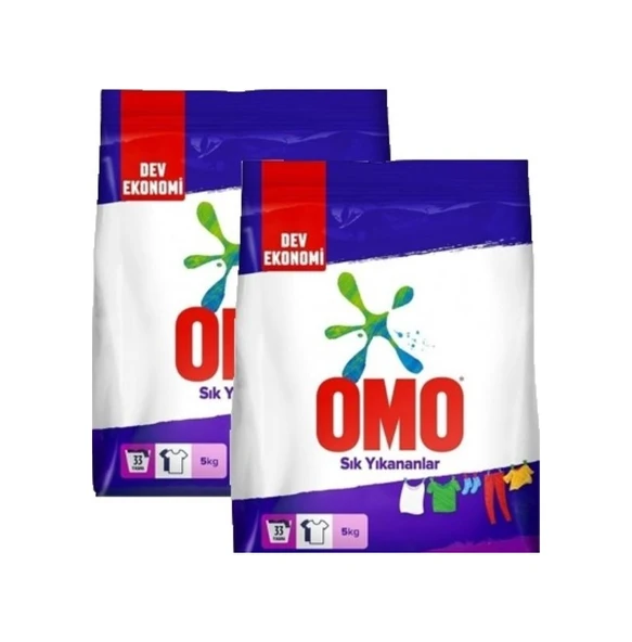 Omo Sık Yıkananlar Beyazlar ve Renkliler İçin 33 Yıkama 2 x 5 KG ürün görseli