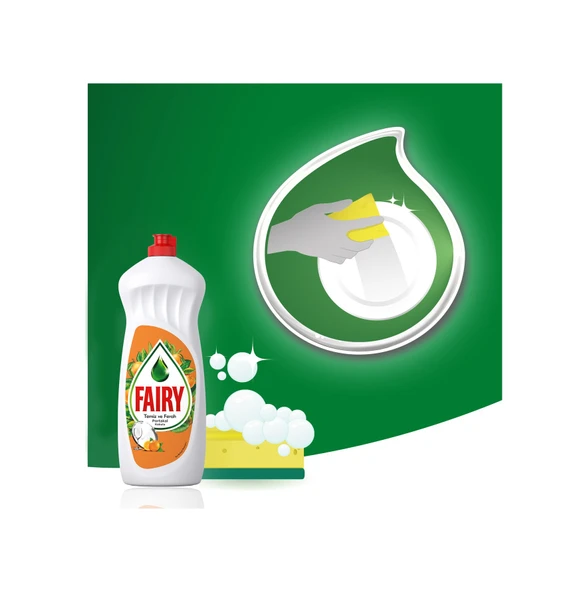 Fairy Portakal Kokulu Sıvı Bulaşık Deterjanı 4 x 650 ML - Resim 3