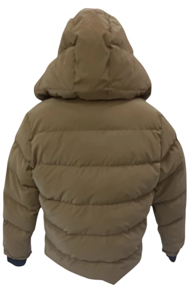 İrem Çocuk Giyim Erkek Çocuk / Kız Çocuk Çapraz Fermuar Model Kapüşonu Çıkabilen İçi Peluş Astarlı Kahverengi Mont - 2