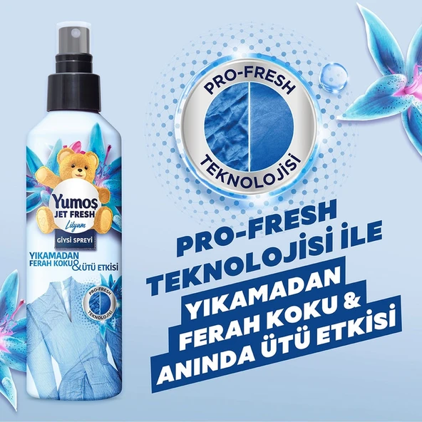 Yumoş Jet Fresh Lilyum 200 ML + Yumoş Konsantre Çamaşır Yumuşatıcısı Lilyum 1440 ML - 5