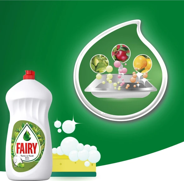 Fairy Elma Kokulu Sıvı Bulaşık Deterjanı 4 x 650 ML - Resim 8
