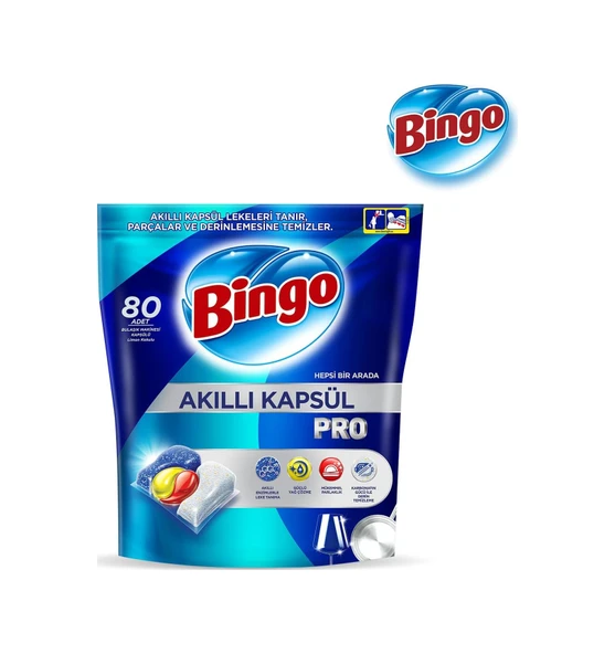 Bingo Akıllı Kapsül Pro Bulaşık Makinesi Deterjanı Tablet 320adet - Resim 3