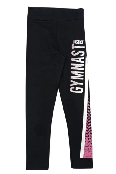 İrem Çocuk Giyim Kız Çocuk Yüksek Bel Yazı Desenli Tayt