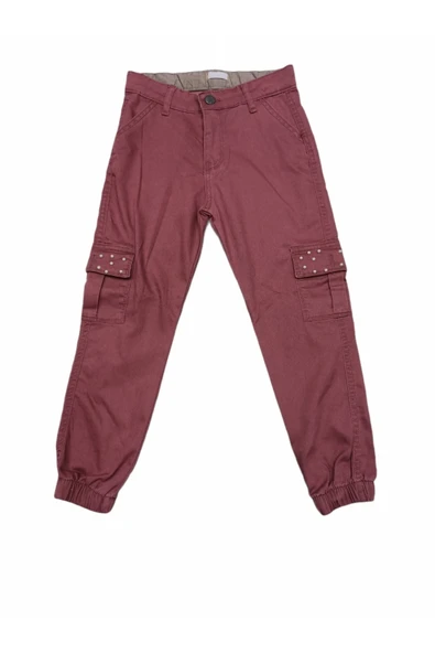 İrem Çocuk Giyim Kız Çocuk Inci Detaylı Kargo Cepli Pantolon