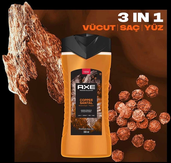 PTTAVM: Axe Premium Collection Copper Santal Duş Jeli 2 x 300 ML