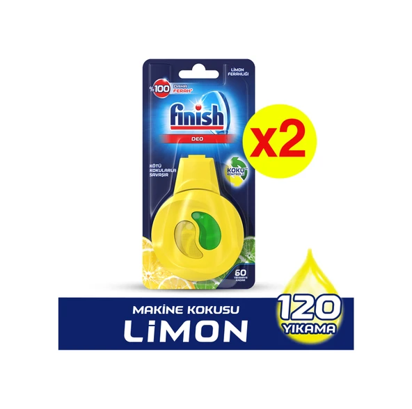 Finish Deo Limonlu Bulaşık Makinesi Kokusu 2 x 60 Yıkama ürün görseli