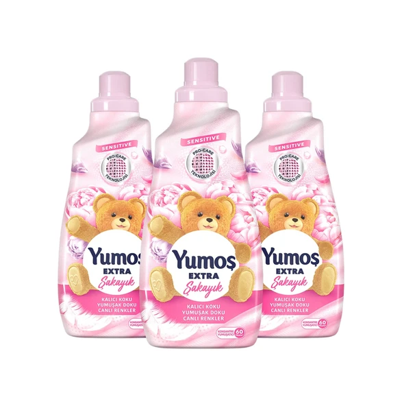 Yumoş Extra Konsantre Çamaşır Yumuşatıcısı Şakayık 3 x 1440 ML - 2